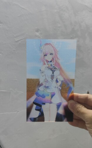 50帧二变裸眼3D 昔涟 款式26头发会摆动光栅卡定制