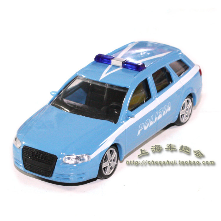 1：43 奥迪A4警车模型 合金玩具车 长度约10厘米 mondomotors