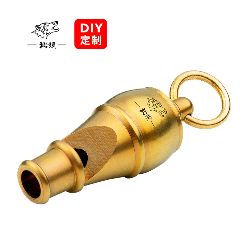 北狼户外求生哨子EDC专业口哨装备训练工具高音频钛合金挂件/0646
