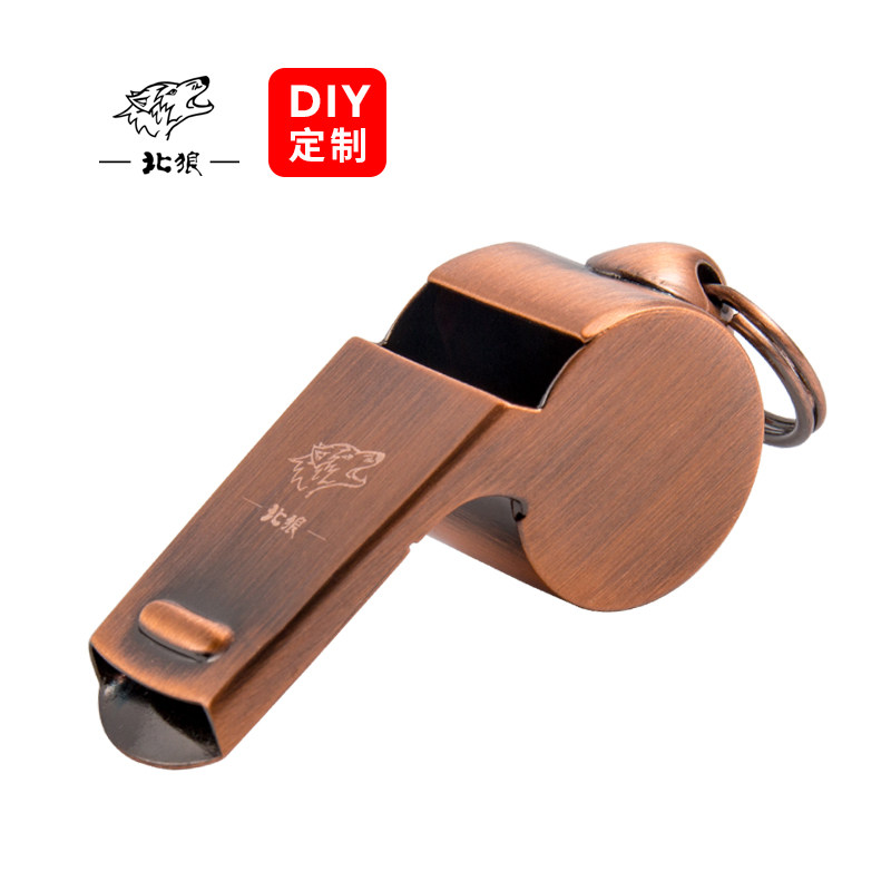 北狼红古纯铜口哨户外求生有核中高音频哨子指挥训练集合哨/0644