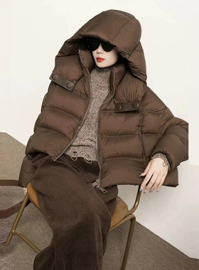 C32024冬季新款轻便亮色百搭立体廓形白鹅绒面包羽绒服J2312014