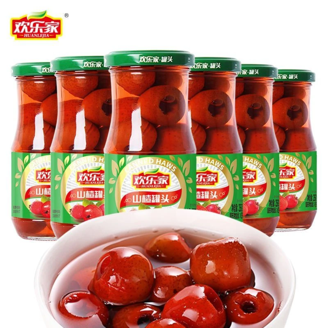 欢乐家山楂罐头256g*6瓶新鲜糖水山楂水果罐头正品商用原料批发