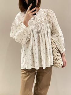 定位印花方领上衣 小众慢时尚 两色入 Mar法式 btbstudio