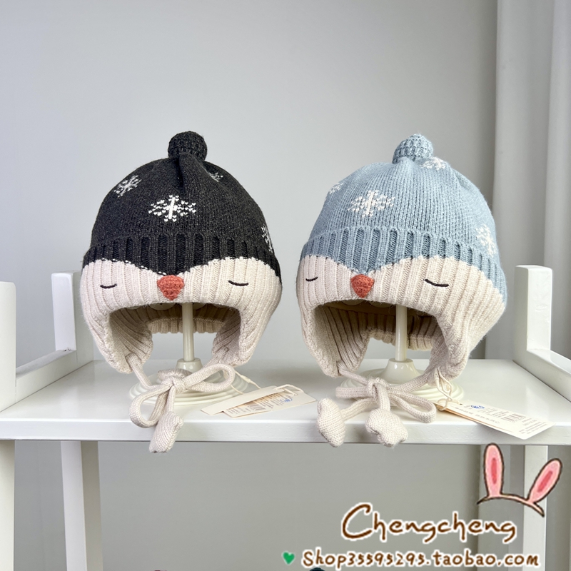 洋气百搭文艺双层简洁针织套头帽