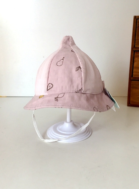 包邮嘟嘟啦夏季新男女婴儿童宝宝棉布网眼凉水果渔夫盆帽子08223