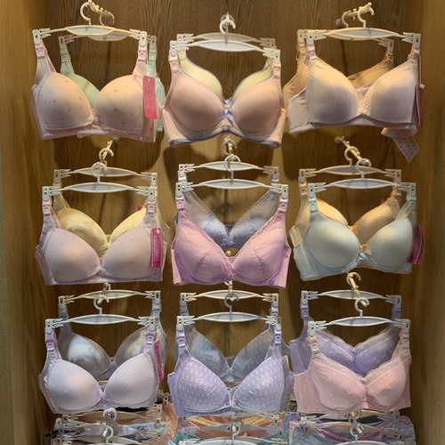 婷妃纯棉棉前开扣喂奶哺乳内衣