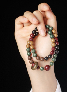 五行合香珠手串天然中药手工制作