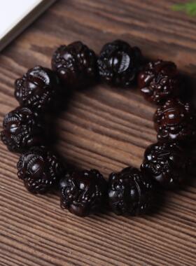 男士款财运貔貅文玩佛珠沉香木