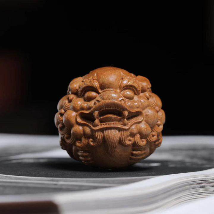 澳洲老山檀香木貔貅木雕手把件保健球中老年人健身球手转球按摩球