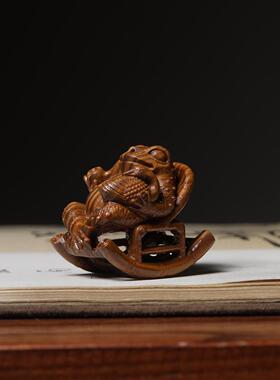 招财进宝木雕摆件摆件