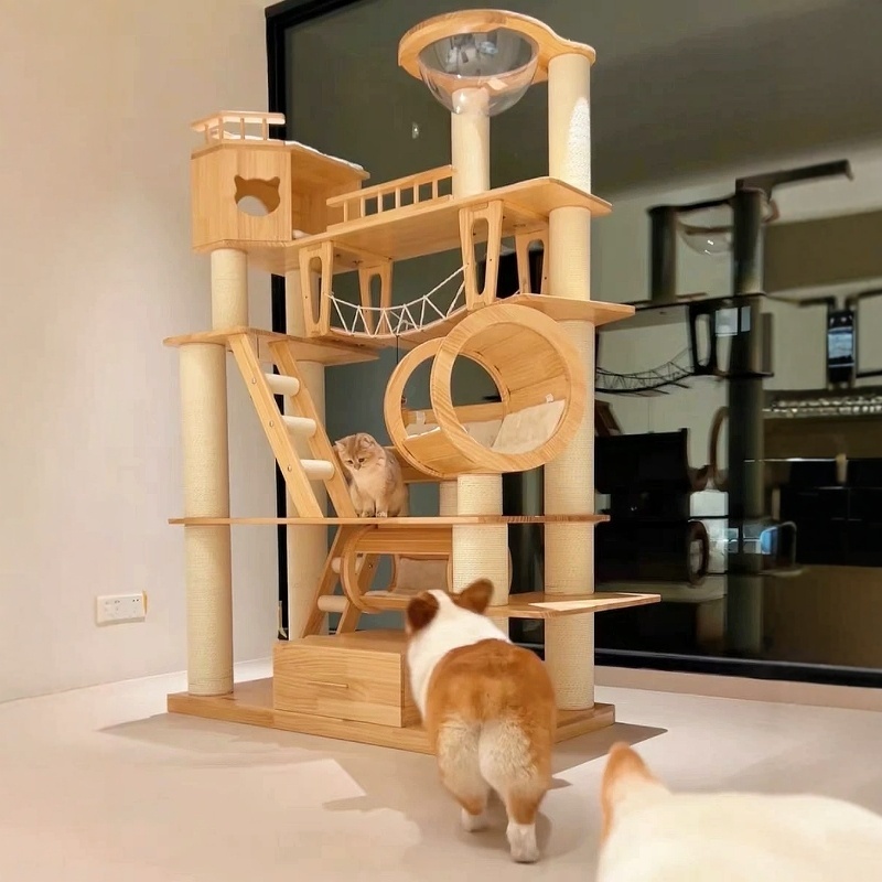 蜜罐猫包安装送上门超大型猫别墅