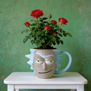 全新正版 瑞克莫蒂rickandmorty邪恶姥爷3D陶瓷创意马克杯