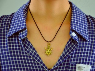 邪恶力量周边 Dean同款护身符 双面复古皮绳项链吊坠