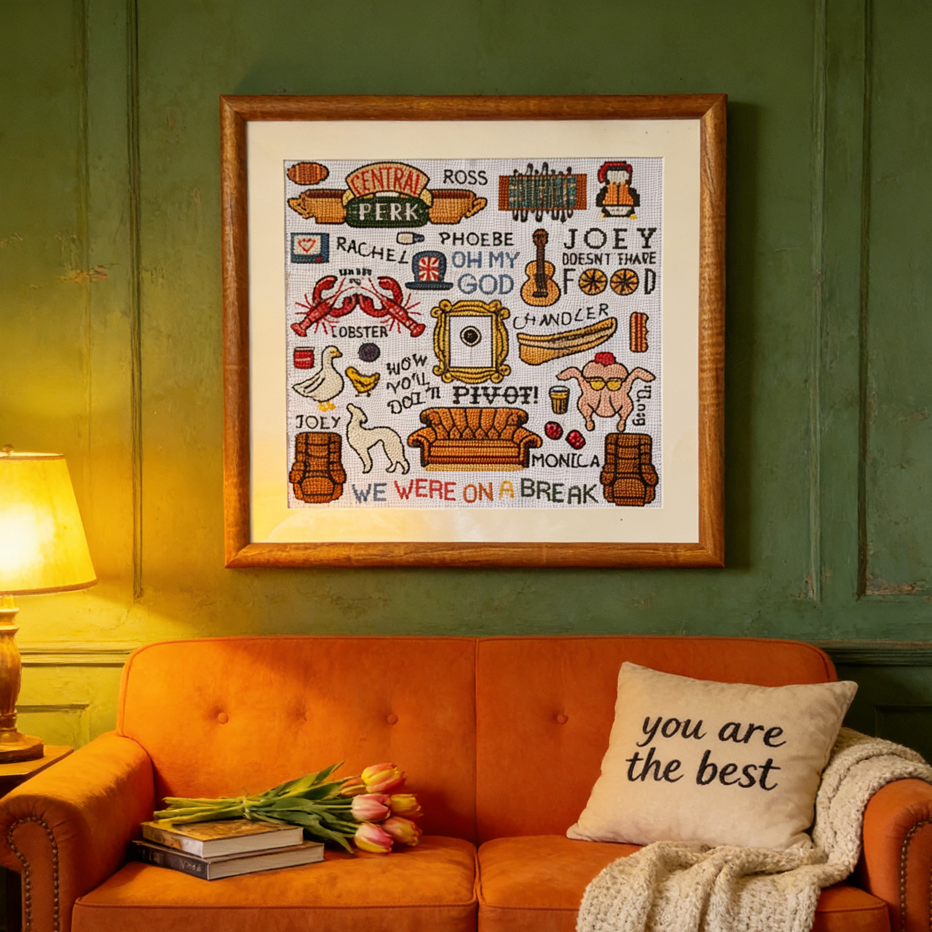 老友记周边原创手绘十字绣套件centralperk龙虾Hugsy 不含相框