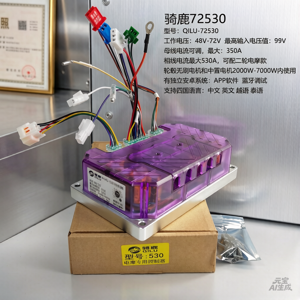 骑鹿控制器72530母线350A适配2000W-7000W电动车通用对标远驱同款