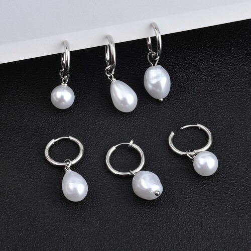 明星同款仿珍珠耳环耳夹男女耳饰