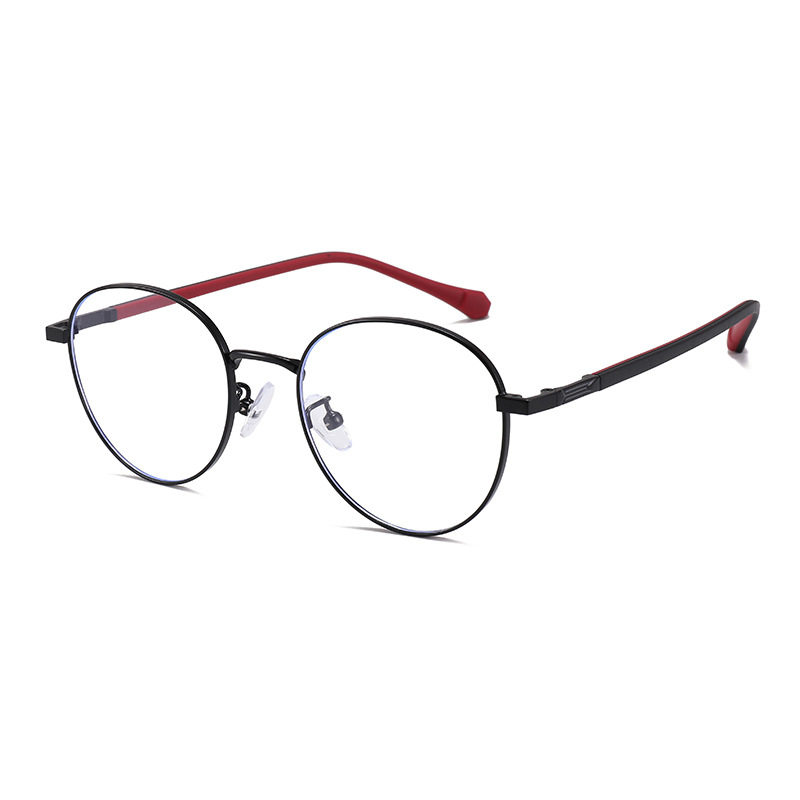 新款儿童记忆金属简约时尚眼镜框小孩男女圆框防蓝光眼镜YQL63031