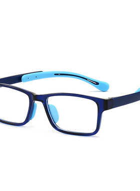 新款儿童防蓝光眼镜抗蓝光网课护目镜小孩平光双色眼镜  91041