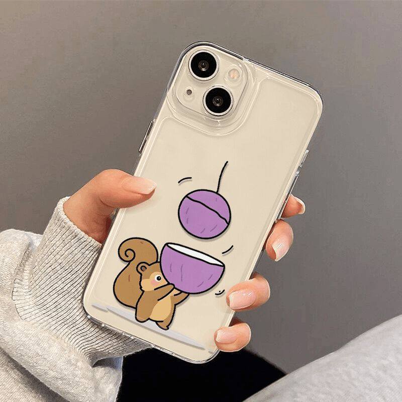 许嵩椰紫小松鼠适用苹果16PROMAX手机壳iPhone15趣味14软壳13个性,个性定制/设计服务/DIY,手机壳/保护套定制,淘宝优惠券,粉丝福利购,淘宝优惠卷