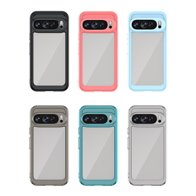 适用炫彩谷歌9手机壳Pixel9Pro手机套9proXL全包9A亚克力纯色防摔