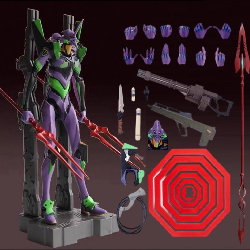 合金EVA初号机可动模型地台手办