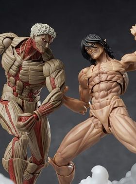 山口式进击的巨人艾伦带特典铠之巨人莱纳可动手办模型玩具摆件