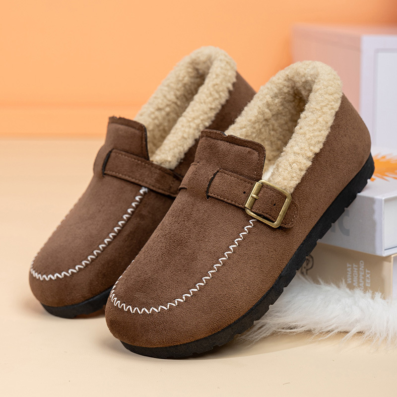 2025新款防滑秋冬居家秋冬保暖加绒加厚妈妈棉鞋室内雪地靴棉靴