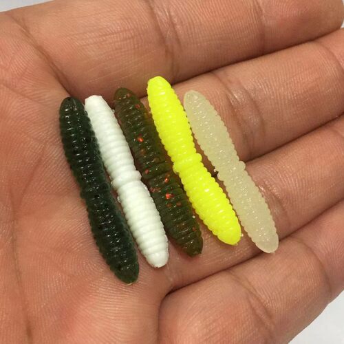 吉川黑坑太阳鱼软饵腥味微物缓沉小面条虫软虫根钓路亚饵0.8g15条