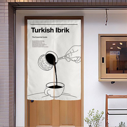 咖啡店门帘布帘隔断帘定制