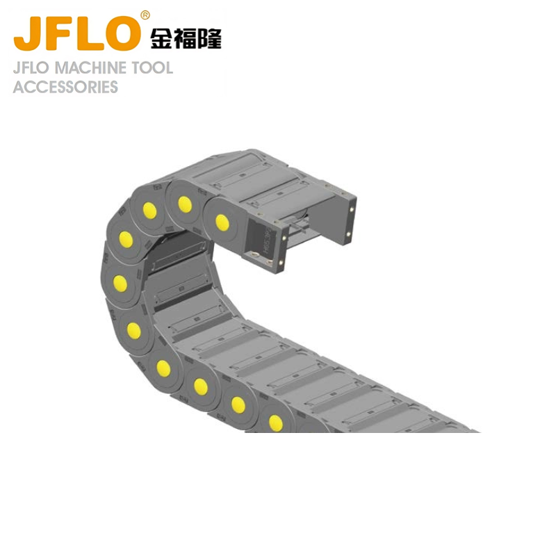 JFLO拖链H65F.1.S系列封闭两侧可开塑料坦克链金福隆机床拖链线槽