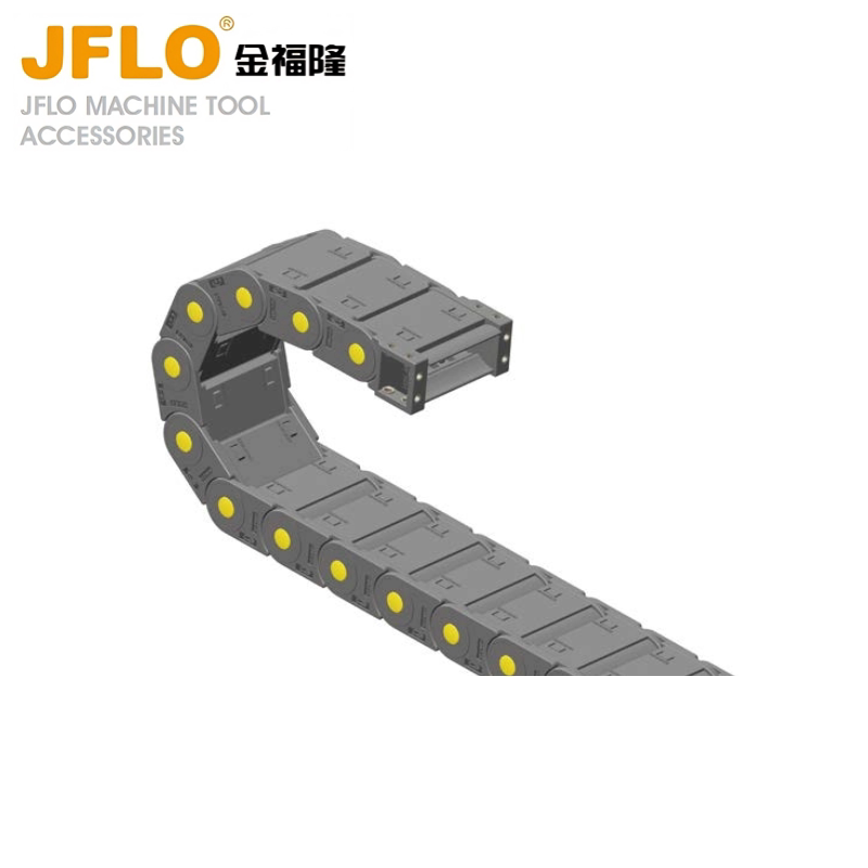 JFLO拖链H25F.1.S系列封闭两侧可开塑料坦克链金福隆机床拖链线槽