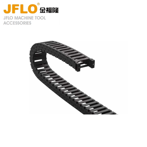JFLO高速静音无尘拖链JY18Q.1.W系列桥式外侧开金福隆塑料坦克链