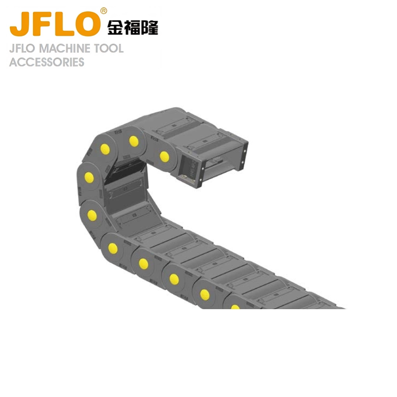 JFLO拖链H55F.1.S系列封闭两侧可开塑料坦克链金福隆机床拖链线槽