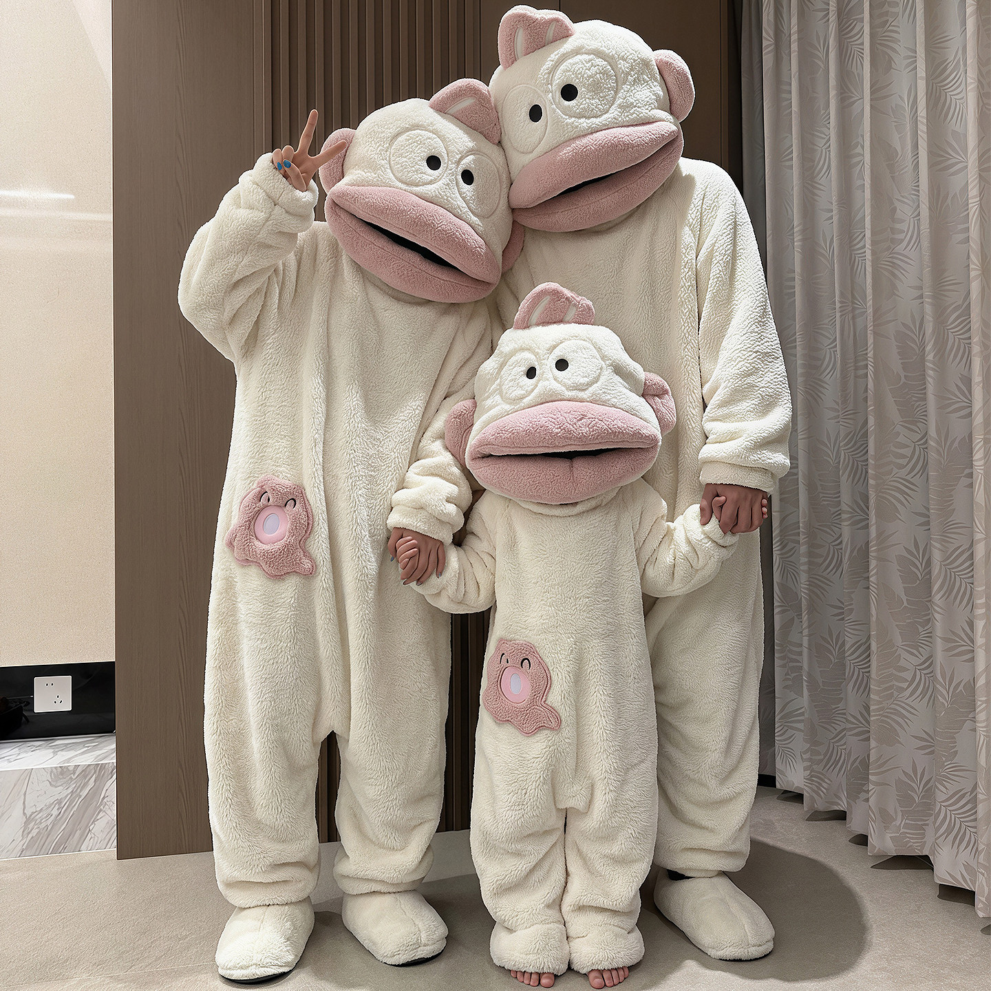 汉顿丑鱼连体睡衣成人儿童