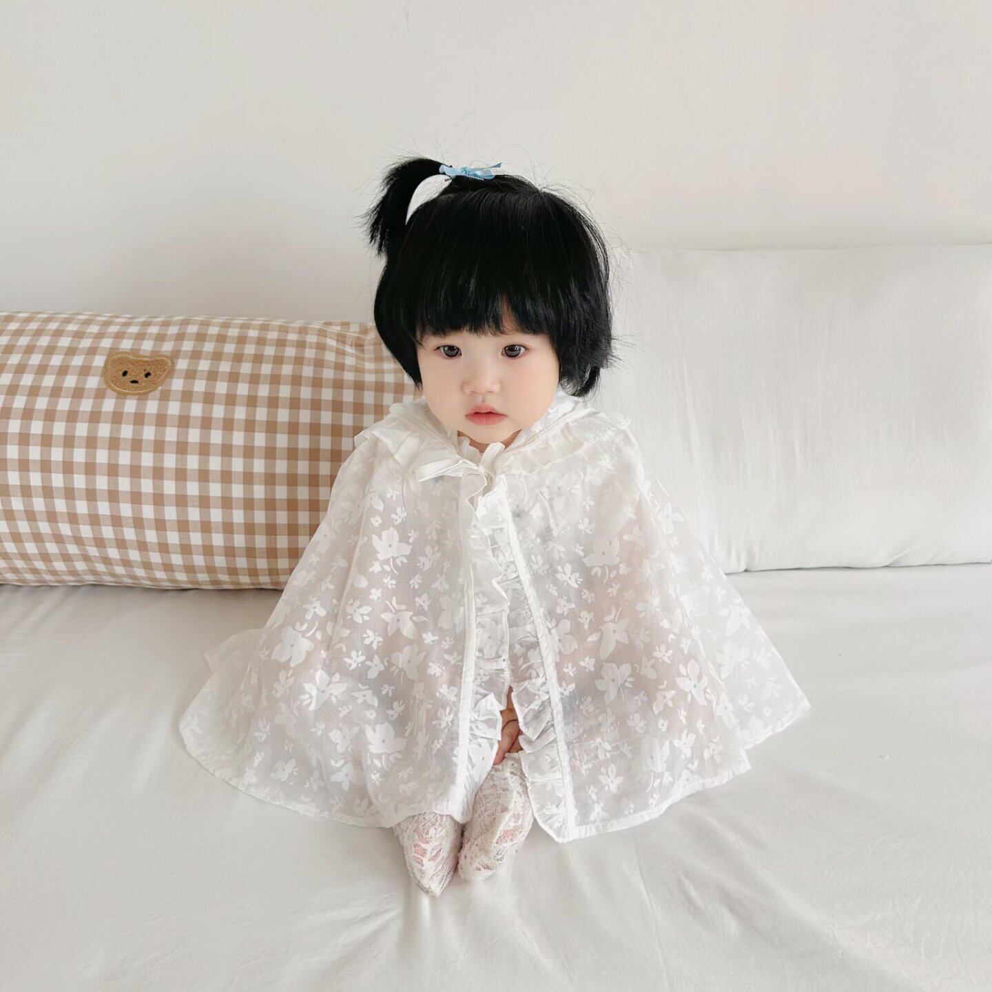 婴儿防晒斗篷夏季薄款小月