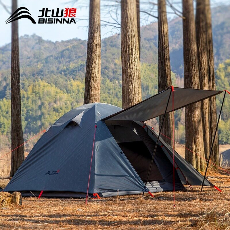 户外野营防暴雨超轻铝杆专业露营帐篷双层防风野营过夜徒步装备