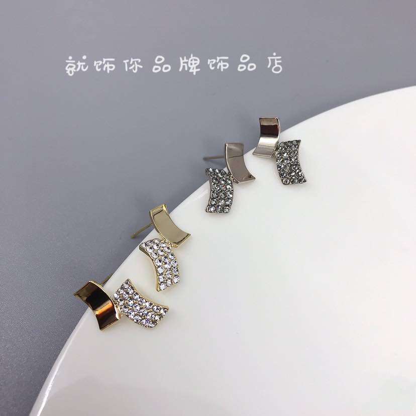 耳环女简约冷淡风纯银耳钉202耳环