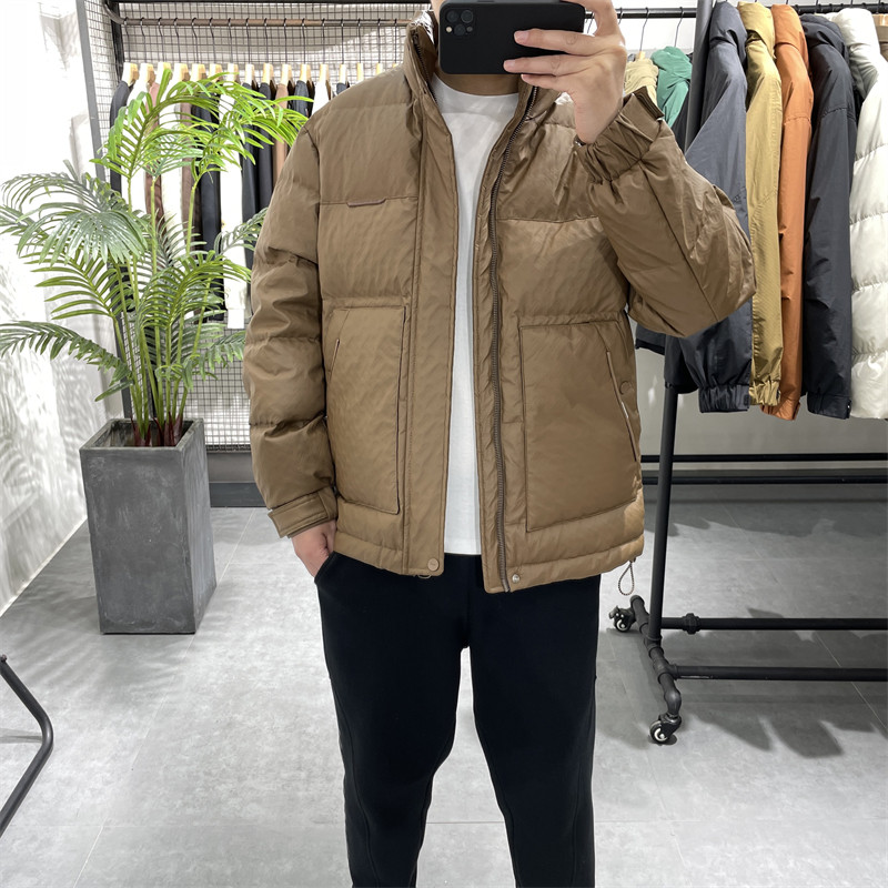 冬季新款立领皮羽绒服男韩版休闲加厚保暖90白鸭绒外套羽绒衣夹克