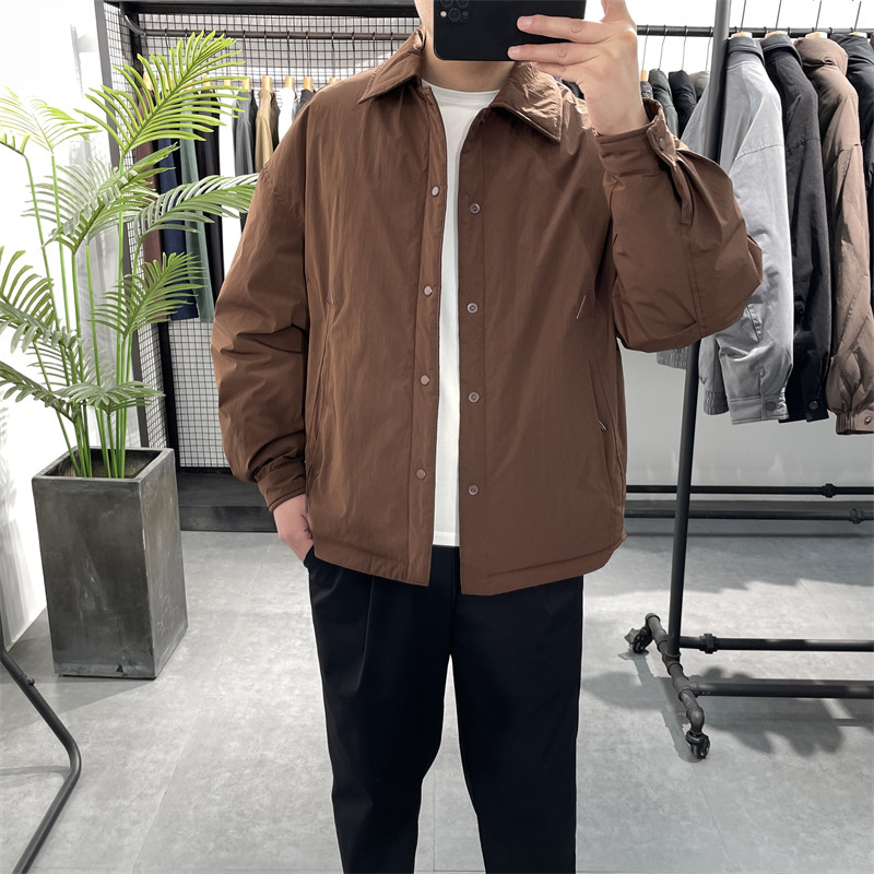 翻领羽绒服男90白鸭绒保暖外套潮