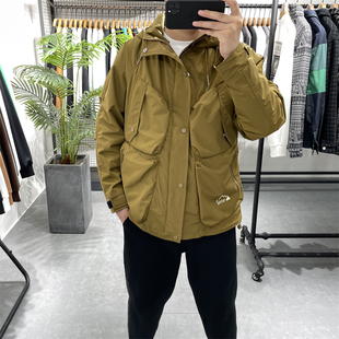 夹克青年休闲工装 连帽棉衣男士 棉服保暖外套二棉冲锋衣潮 新款 冬季