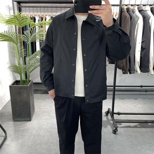 外套青年帅气茄克衫 春季 简约百搭休闲工装 翻领夹克男韩版 上衣 新款