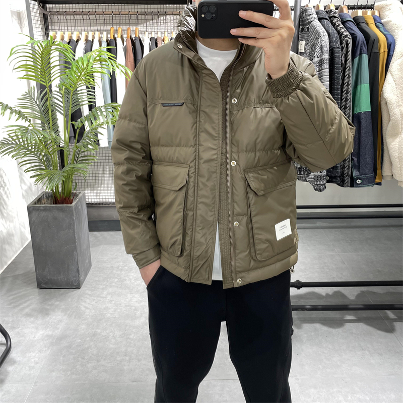 立领羽绒服男士90白鸭绒保暖外套