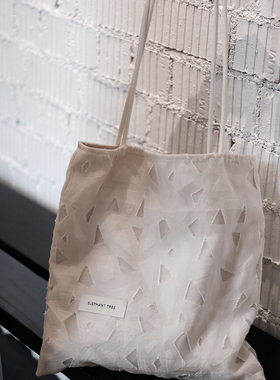 气质小众几何时尚百搭单肩包帆布包大容量小众包包小众设计精致