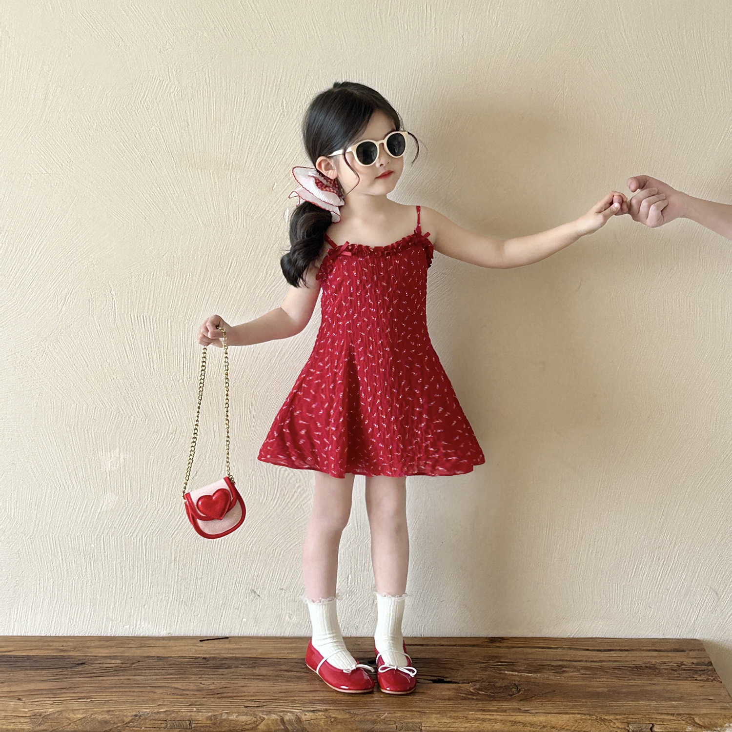 女童甜美碎花连衣裙夏季