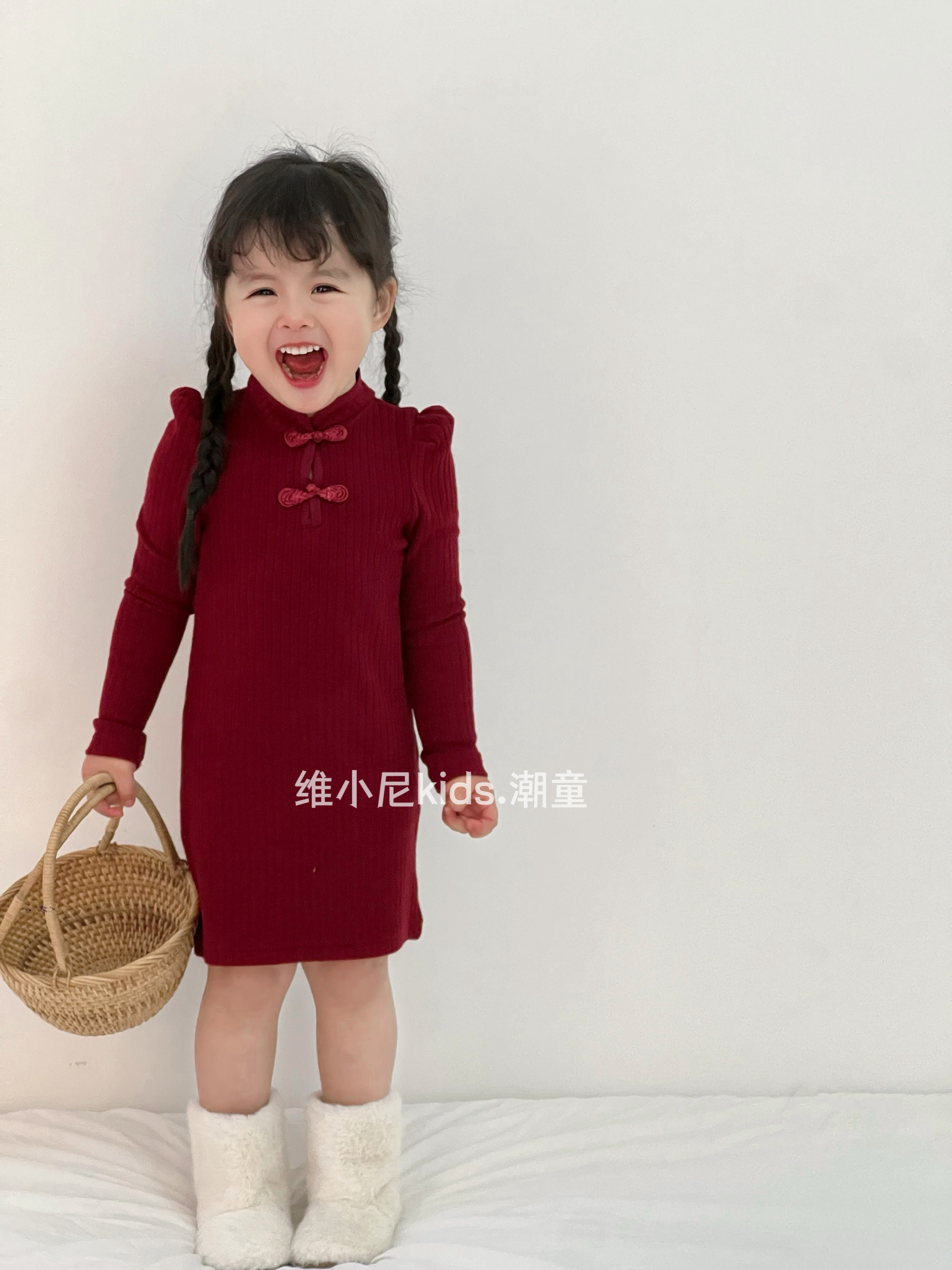 女童旗袍裙2024秋冬新款宝宝复古洋气新中式旗袍连衣裙内搭打底裙,童装/婴儿装/亲子装,连衣裙,淘宝优惠券,粉丝福利购,淘宝优惠卷