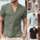 for 棉麻衬衫 men shirts polo tshirt男宽松短袖 男短袖