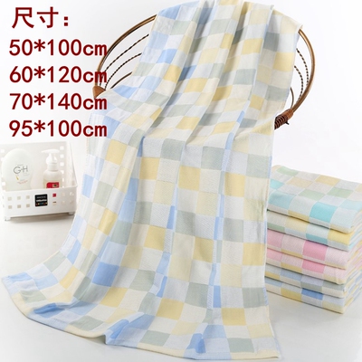 60*120薄款纱布浴巾小浴巾50X100