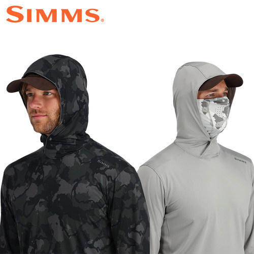 SIMMS夏季路亚防晒衣连帽钓鱼服