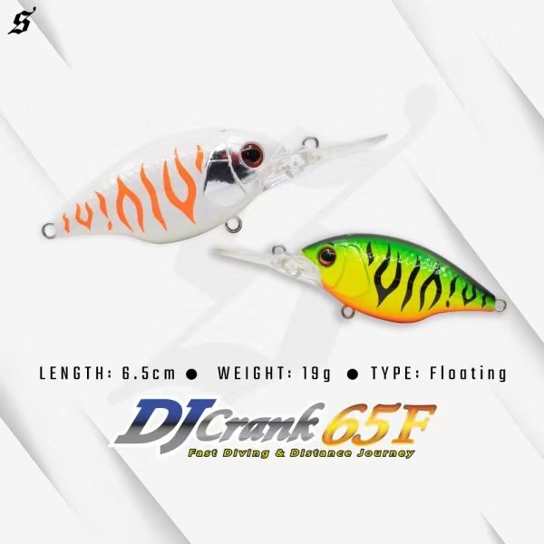 SENSES DJ crank 65F浮水摇摆饵路亚硬饵拟饵长舌板胖子深潜