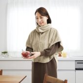 日本Cogit绒毛护肩颈椎坎肩睡觉女士月子加厚防寒保暖男披肩周颈